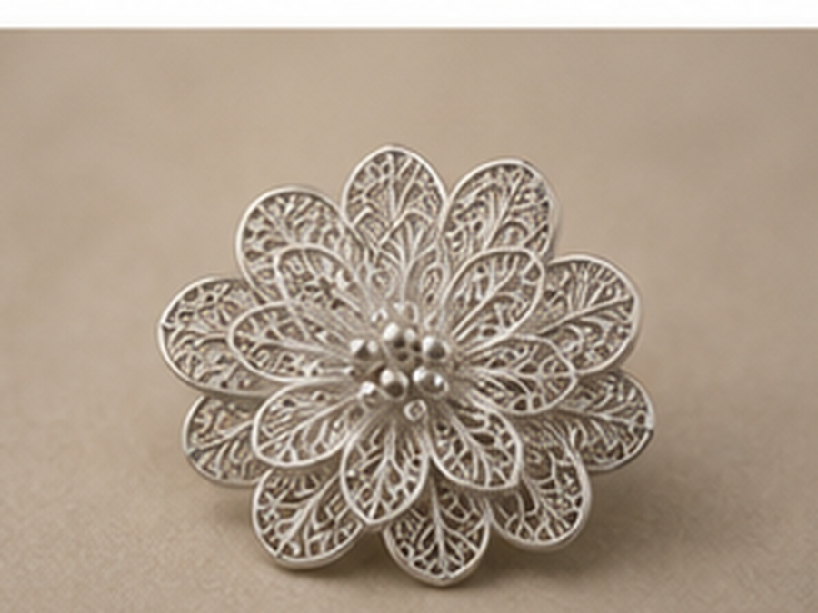 Silver Filigree Brooch