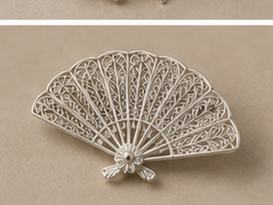 Silver Filigree Pearl Brooch